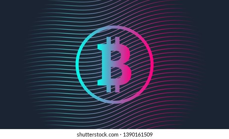 Cryptocurrency vector illustration. Abstract contour lines on background. EPS10.