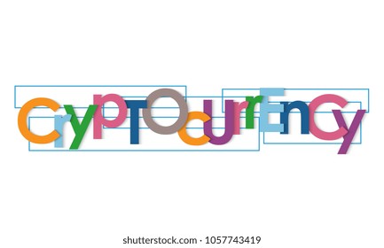 Cryptocurrency vector letters