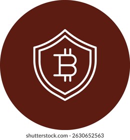 Cryptocurrency Vector Line Circle Icon Design