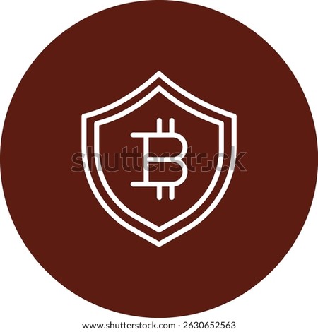 Cryptocurrency Vector Line Circle Icon Design
