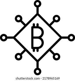 Vektorgrafik-Symboldesign mit Kryptowährung
