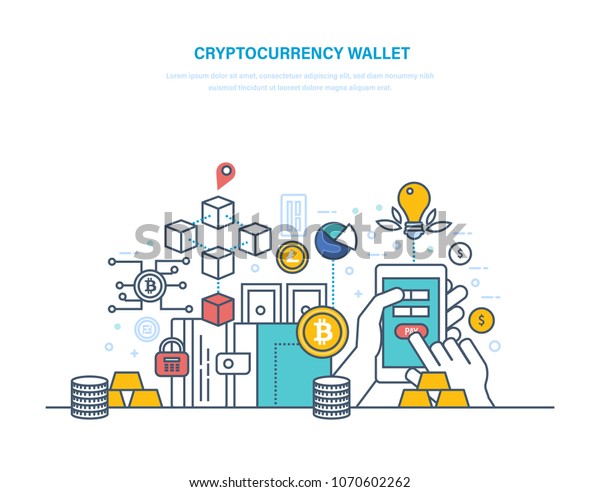 Cryptocurrency Wallet Financial Operations Electronic Money Stock - 