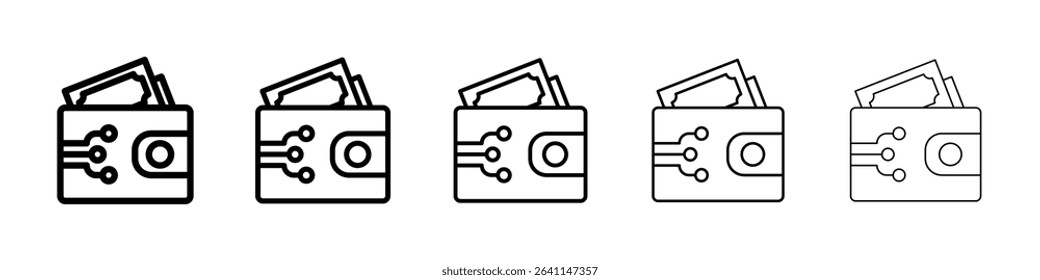 Cryptocurrency wallet icon concept. graphic design, logo, Web, UI.