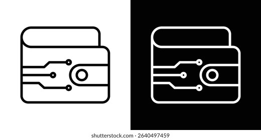 Cryptocurrency wallet icon Graphic vector set for ui design