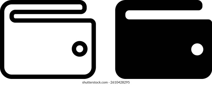 Cryptocurrency wallet icon linear logo isolated