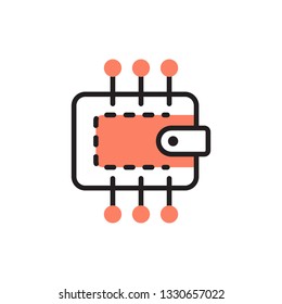 cryptocurrency wallet icon. cryptocurrency icon modern design