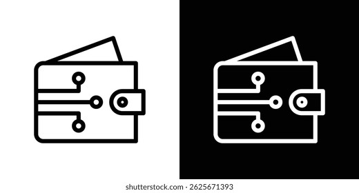 Cryptocurrency wallet icon vector collection. vector sign illustration