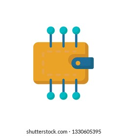 cryptocurrency wallet icon vector design flat style