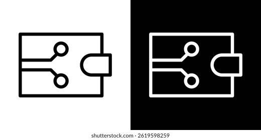Cryptocurrency wallet icon Vector symbol in trendy flat style