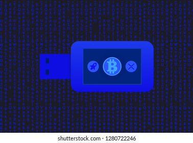 Cryptocurrency wallet .Vector illustration