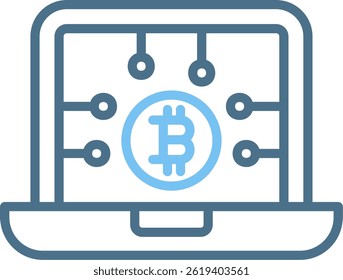 Cryptocurrency Web Line Two Colour Icon