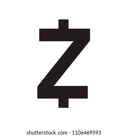cryptocurrency zcash symbol isolated icon