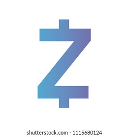 cryptocurrency zcash symbol isolated icon