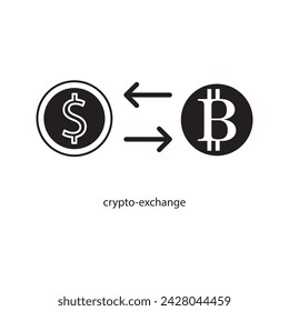 crypto-exchange icon. simple flat trendy style vector illustration on white background..eps
