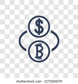 crypto-exchange icon. Trendy crypto-exchange logo concept on transparent background from General collection