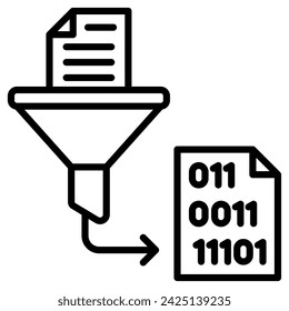 Cryptographic Hash icon line vector illustration