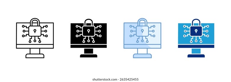 Cryptographic Icon Set Multiple Style Collection