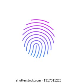 Cryptographic signature glyph icon, security and identity, fingerprint sign, Vector illustration isolated on white background.