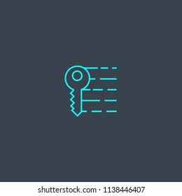 Cryptography concept blue line icon. Simple thin element on dark background. Cryptography concept outline symbol design from Cryptocurrency set. Can be used for web and mobile UI/UX