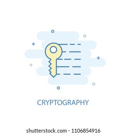 Cryptography concept line icon. Simple element illustration. Cryptography concept outline symbol design from Cryptocurrency set. Can be used for web and mobile UI/UX