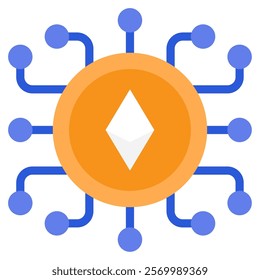 Cryptography Crypto and Blockchain icon illustration