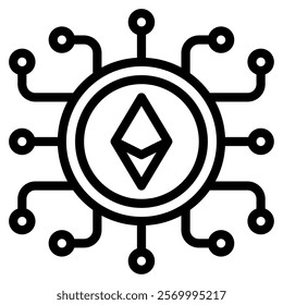 Cryptography Crypto and Blockchain icon illustration