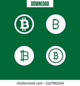 cryptography icon. 4 cryptography vector set. bitcoin and bitcoin internet money icons for web and design about cryptography theme