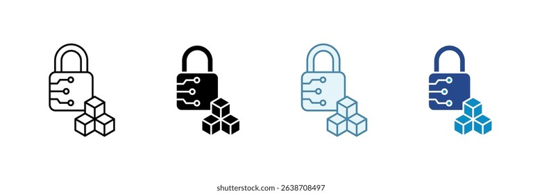 Cryptography Icon Set Multiple Style Collection