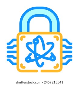 cryptography quantum technology color icon vector. cryptography quantum technology sign. isolated symbol illustration