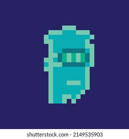 Cryptopunk pixel art NFT blockchain, no fungible token man , boy personaje