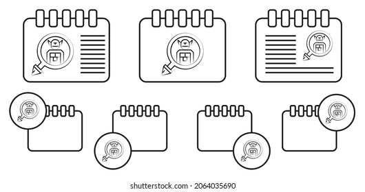 Cryptozoology vector icon in calender set illustration for ui and ux, website or mobile application
