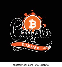 cryptp summer vector t shirt design