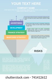 Crysis, business, srategy plan with ship on the sea and iceberg
