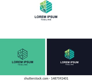Crystal abstract logo simple and elegant design concept