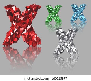 Crystal alphabet vector