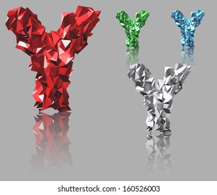 Crystal alphabet vector