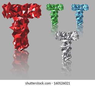 Crystal alphabet vector