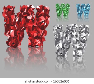 Crystal alphabet vector