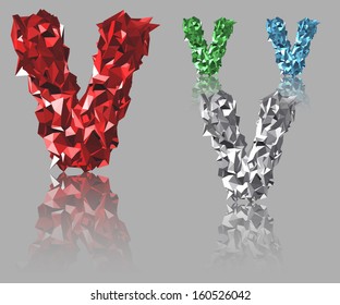 Crystal alphabet vector