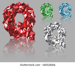 Crystal alphabet vector
