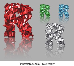 Crystal alphabet vector