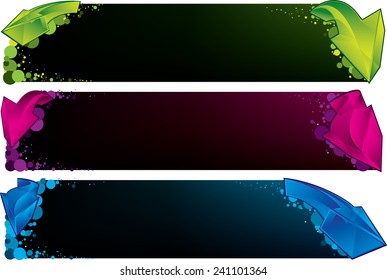 Crystal arrows banners