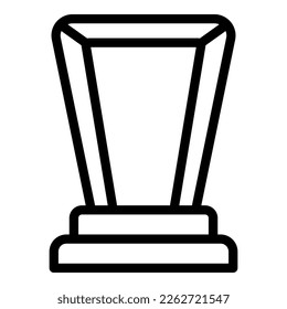 Crystal award icon outline vector. Cup prize. Star success