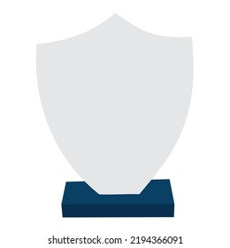 Plano Crystal Awards o diseño de trofeo Crystal para burlarse de la ilustración de vector