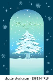 Crystal background christmas card material, night light and white christmas illustration.Vector illustration.