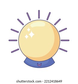 Crystal Ball Cartoon Isolated Icon