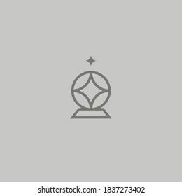 Balón de cristal con el icono de diamante