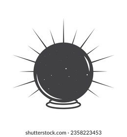 Kristallkugel, esoterisches Symbol, einzelne Vektorgrafik