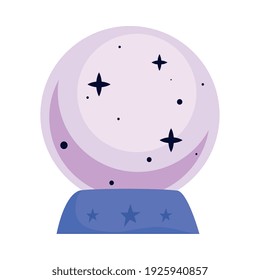 crystal ball esoteric isolated icon vector illustration design