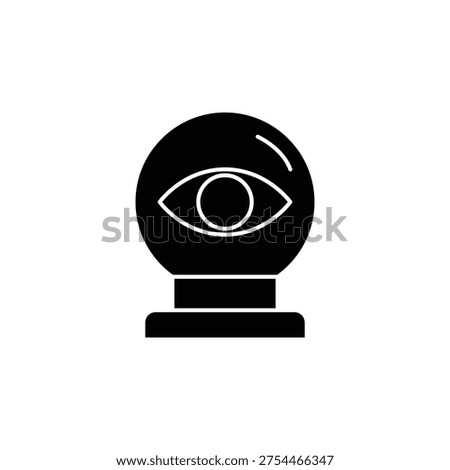 Crystal Ball with Eye Symbolizing Clairvoyance